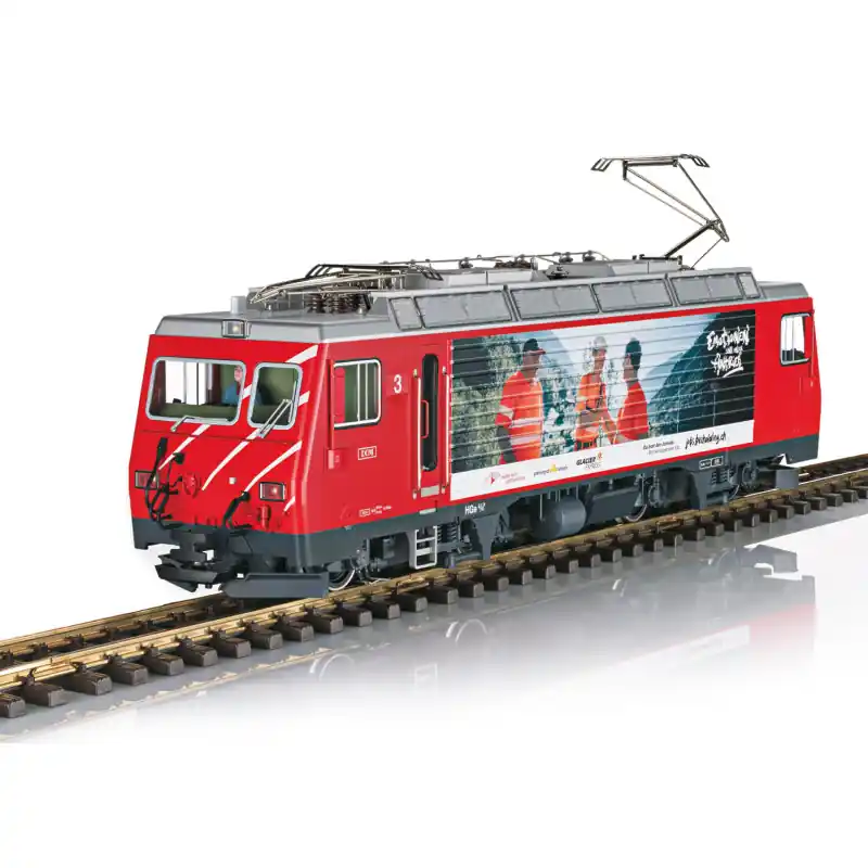 Dernière Chance Locomotive HGe 4/4 II, N°3, "Mitarbeiterwerbung", à crémaillère, MGB Gotthard, Ep VI, digital son - LGB 23105 - G 1/22.5