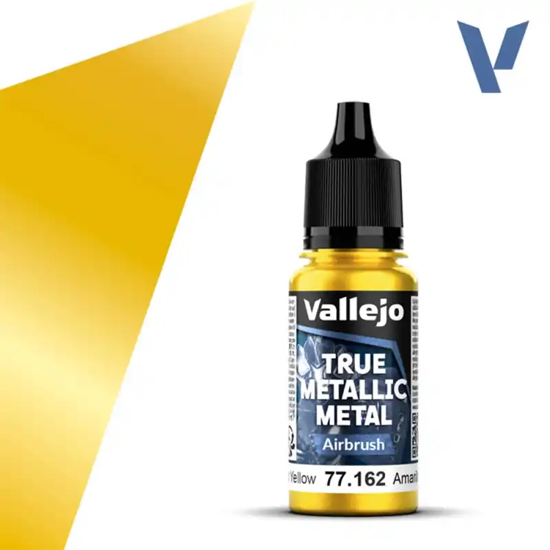 Jaune Éclatant N°62 - 18ml Airbrush True Metallic Metal - VALLEJO 77.162 Affaire À Saisir