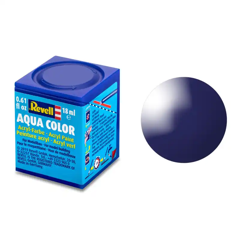 Dernière Chance Bleu Nuit Brillant, 18ml Aqua Color - REVELL 36154