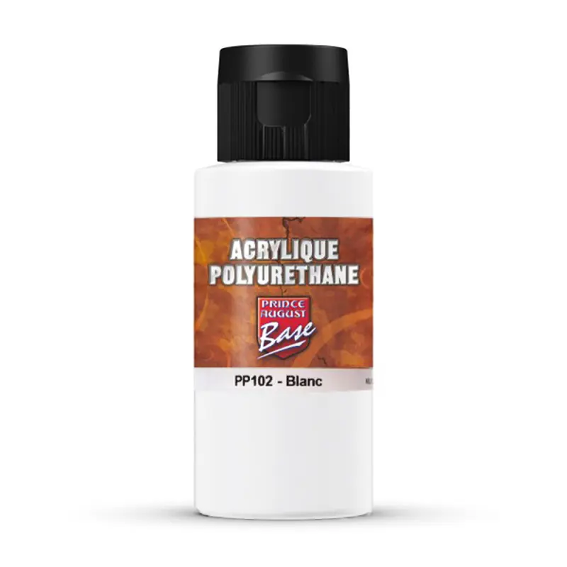 Nouveauté Base Acrylique Polyuréthane, Blanc 60ml - PRINCE AUGUST PP102
