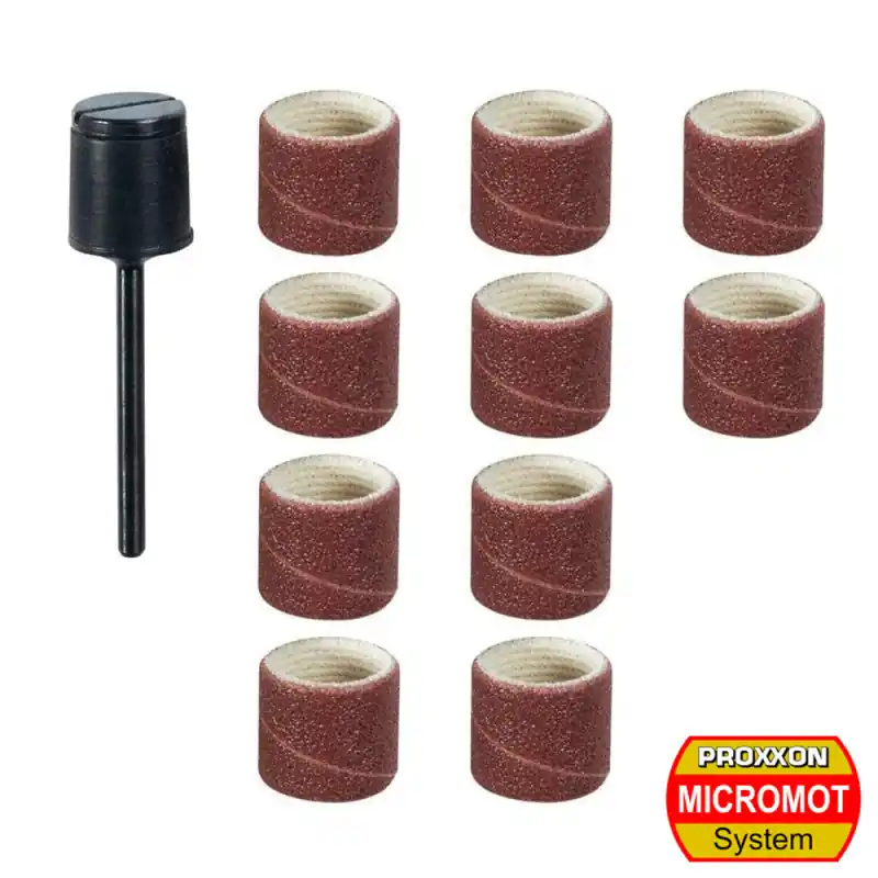 Cylindres abrasifs en corindon Ø10 mm (x10) + Tige - PROXXON 28980 Offre Du Jour