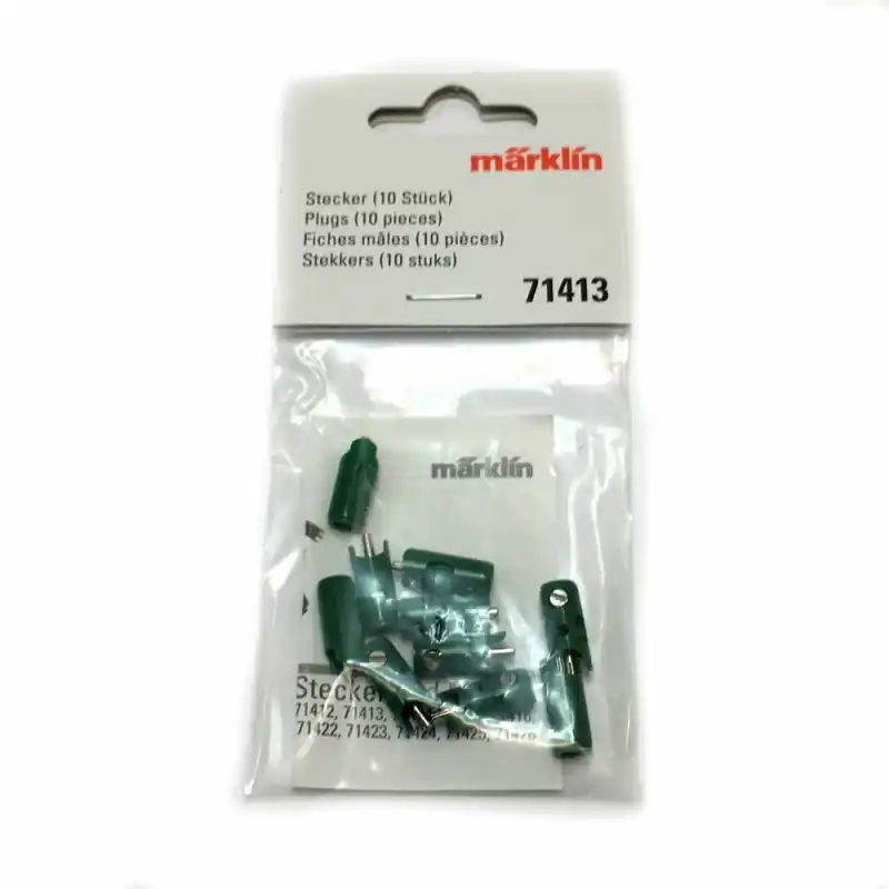 Prix Promo 10 fiches de connexion mâles vertes -MARKLIN 71413
