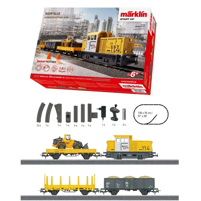 Coffret de démarrage START UP - Train de travaux - MARKLIN 29188 - HO 1/87 Livraison Express