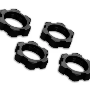 4 Écrous de roues 17mm aluminium noir - Traxxas 7758A Jusqu'à Épuisement Des Stocks