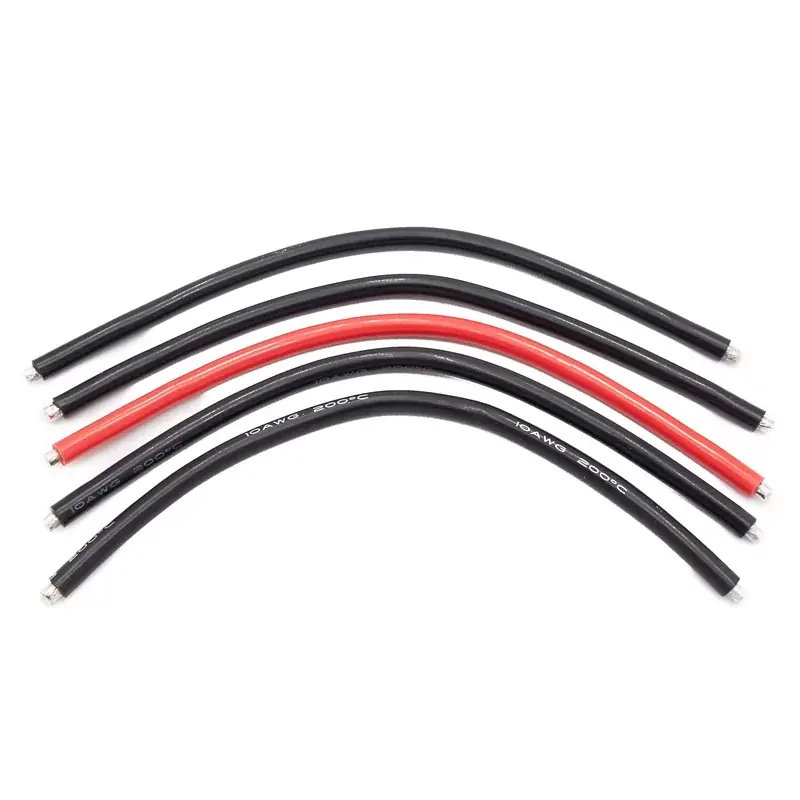 Set de 5 câbles 10AWG silicone 180mm - KN-130203 Acheter Direct