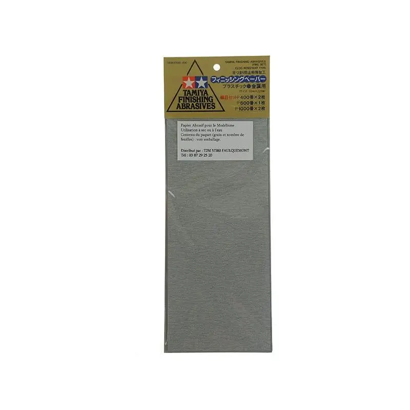 TAMIYA 87010 5x Papiers Pour Ponçage De Finition - 600 1000 - 400 Marque
