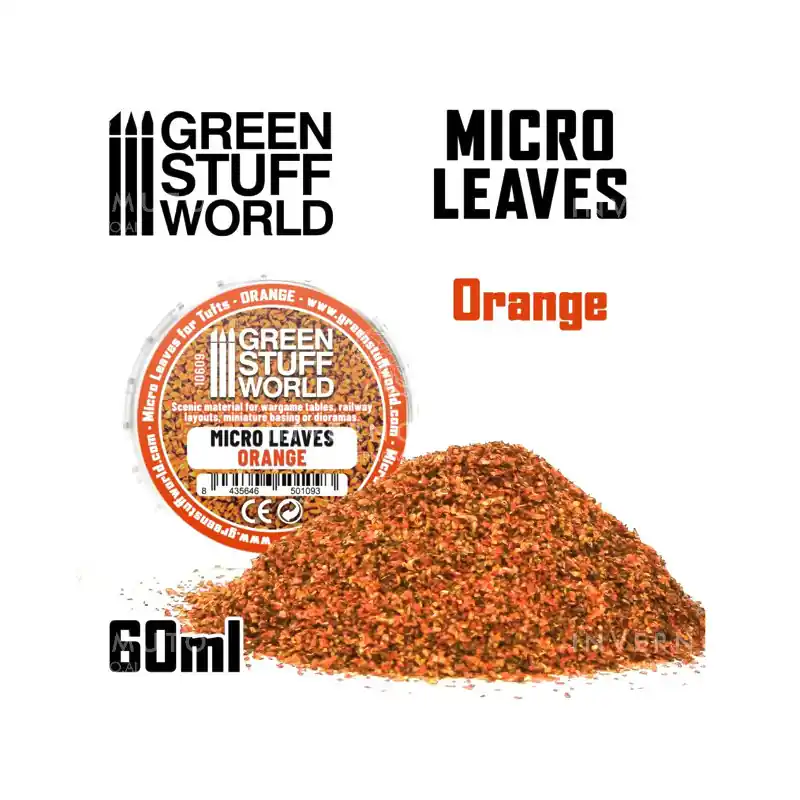 Populaire Green Stuff World 10609 Micro Feuilles Pour Diorama - Mélange Orange
