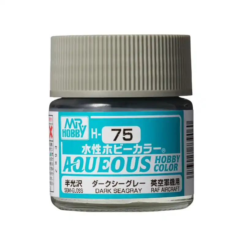 pot acrylique 10 ml H-075 Dark Seagray Satiné Mr Hobby Gunze Aqueous Bon Marché