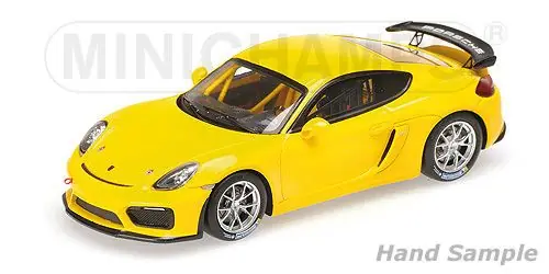 Porsche Cayman GT4 Clubsport - Streetversion - Yellow 1/43 MINICHAMPS - 437166100 Jusqu'à Épuisement Des Stocks