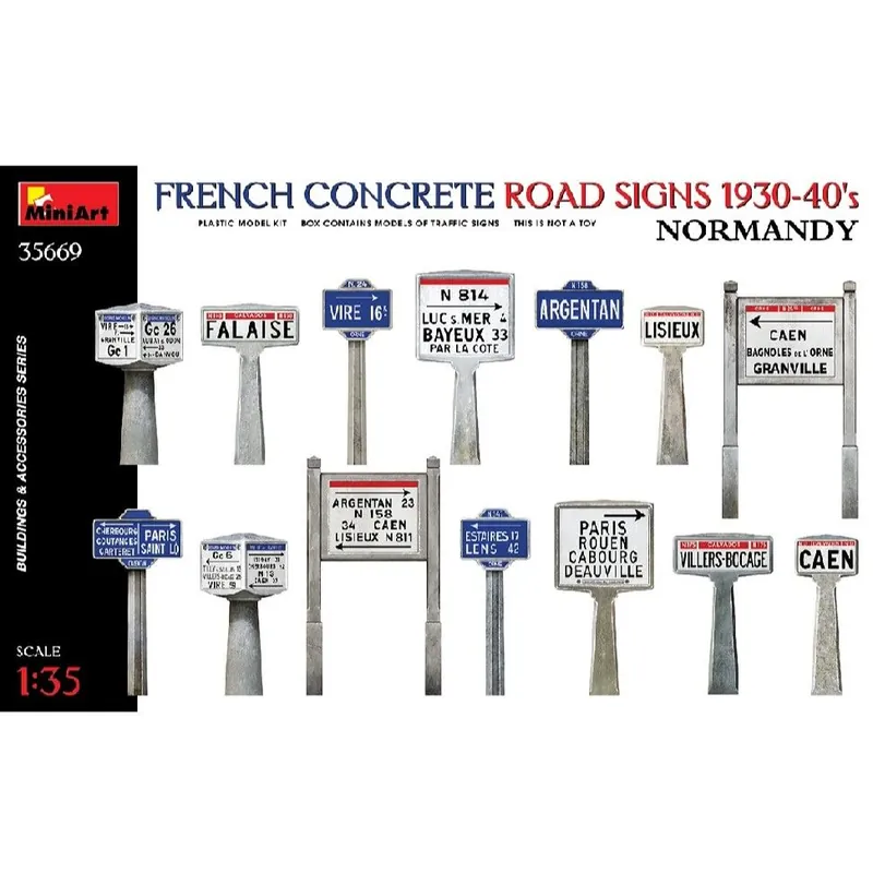 Meilleur Choix MiniArt Panneaux routiers français en béton 1930-40 1/35 - 35669
