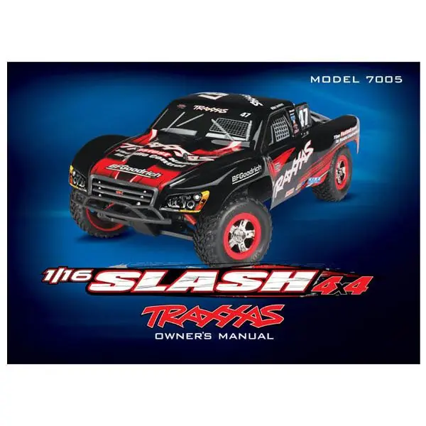Acheter En Ligne Notice d‘Utilisation 1/16 Slash 4Wd (Model 7005) TRAXXAS - 7097