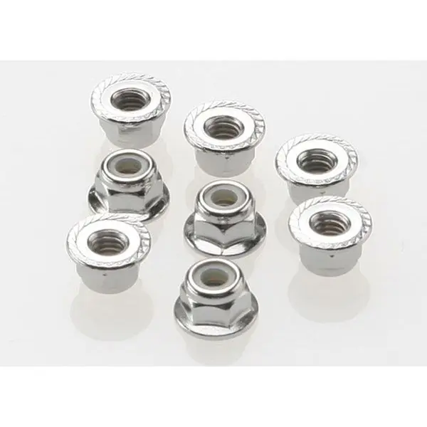 Certifié Ecrous Nylstop a Bride 4mm Acier (8) TRAXXAS - 3647
