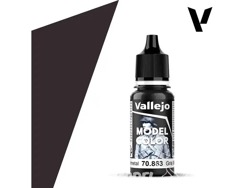 Vallejo Peinture Acrylique Model Color 70863 Gunmetal gris FS37200 - RAL9007 - RLM03 18ml Paiement Sécurisé