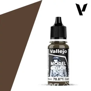 Dernier Modèle Vallejo Peinture Acrylique Model Color 70871 Marron cuir foncé FS30051 - RAL8027 18ml