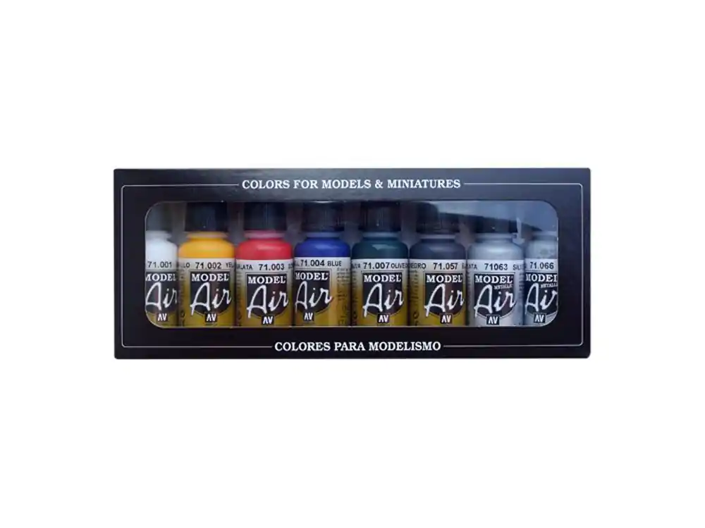 Achetez Aujourd'hui Vallejo Set Model Air 71174 Couleurs de base 8 x 17ml