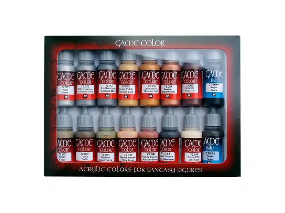 Petit Prix Vallejo Set Game Color 72291 Cuir et metal 16 x 17ml