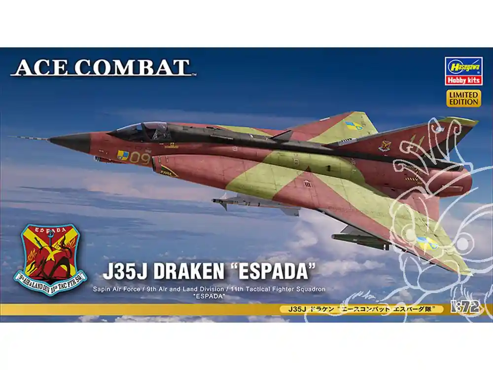 Hasegawa maquette avion 52140 J35J DRAKEN “ACE COMBAT ESPADA” 1/72 Meilleur Choix