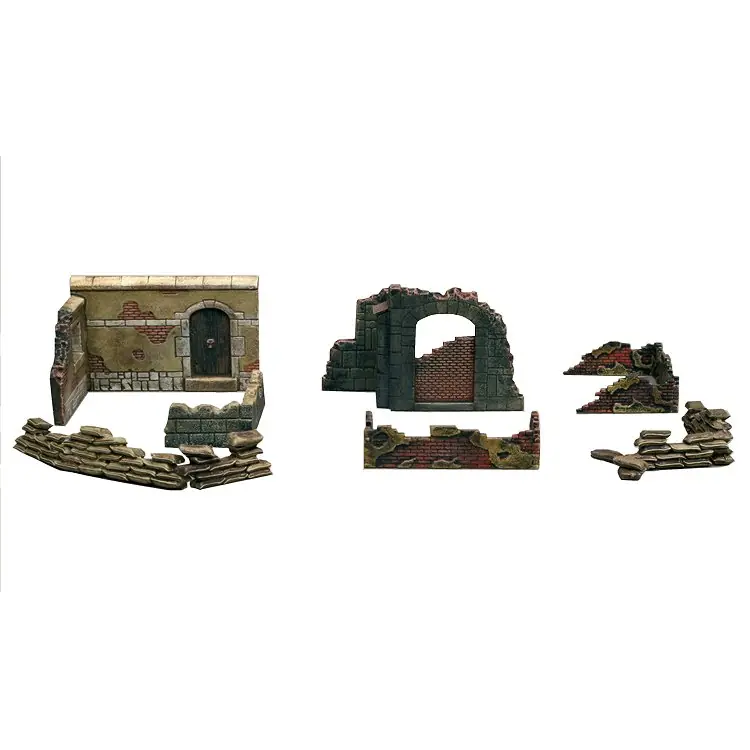 Accessoires de décor de guerre 1/72 Murs et ruines Set 2 - Italeri Expédition Rapide
