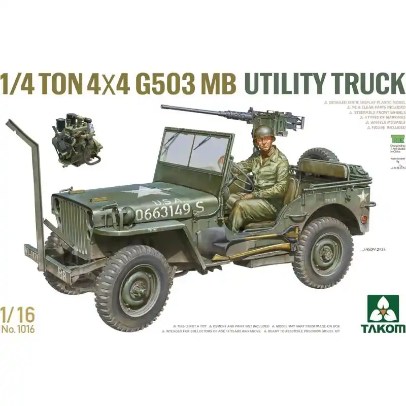 Maquette ¼-ton 4×4 G503 Willys MB utility truck (1 16) Populaire