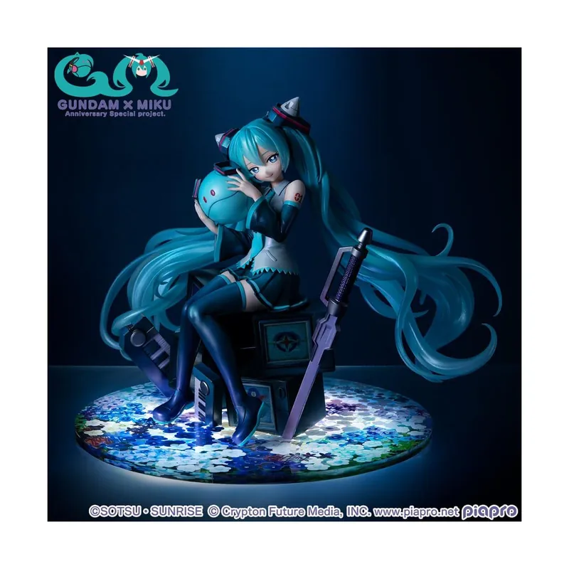 Mobile Suit Gundam x Hatsune Miku Figurine Lucrea Hatsune Miku x OO Gundam 45th Anniversary 17 cm Prix Cassé