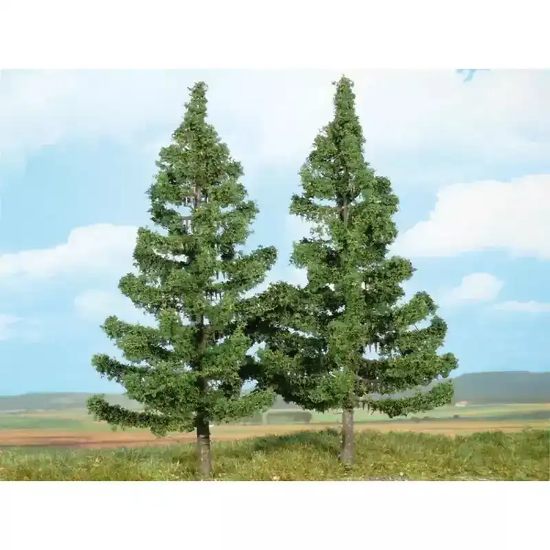 2 Épicéas de montagne - Vert foncé - HEKI 2125 - Échelle HO / TT - 170 mm Produit De Marque