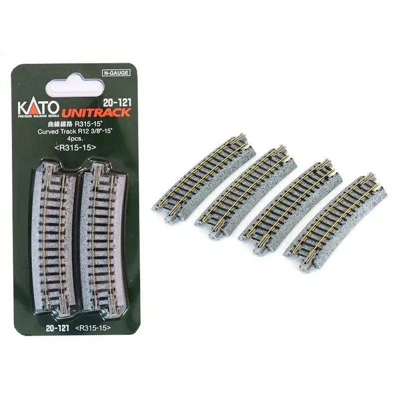 4 rails courbes R315mm 15° pour voie Unitrack - Kato 20-121 - N 1/160 Commander Maintenant