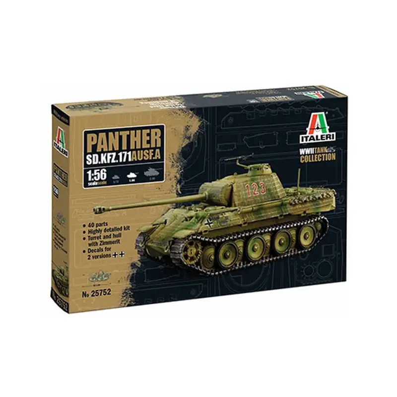 Achat Immédiat Char Panther Ausf A - Italeri 25752 - 1/56
