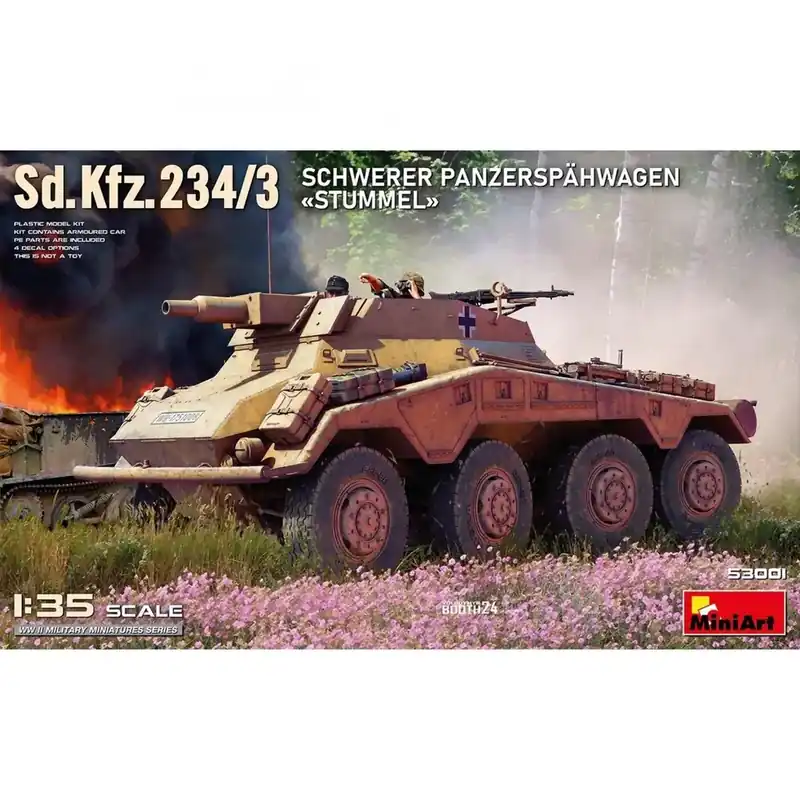 Must-Have Char Sd.Kfz.234/3 Schw. Panzer Stummel - Mini Art 550053001 - 1/35