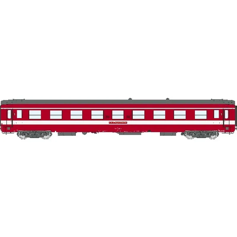 Coffret de 3 voitures UIC (3 x A9) Livrée Rouge - Plaque "Le Capitole" - Ree Modèles VB504 - SNCF - HO 1/87 - EP. IV - 2R Pas Cher