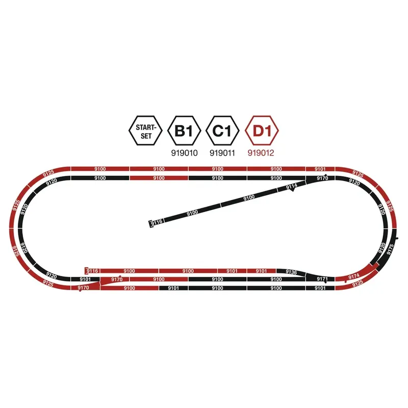 Coffret d‘Extension Start-Set D1 - FLEISCHMANN 919012 - N 1/160 Prix Réduit