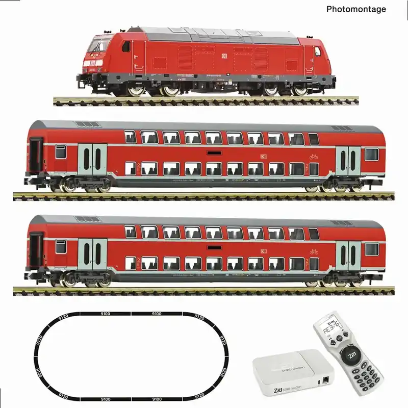 Marque Coffret Z21 START newGen Locomotive diesel BR 245 + 2 voitures voyageurs - Fleischmann 5170006 - N 1/160 - DB AG - Ep VI - Digital - 2R