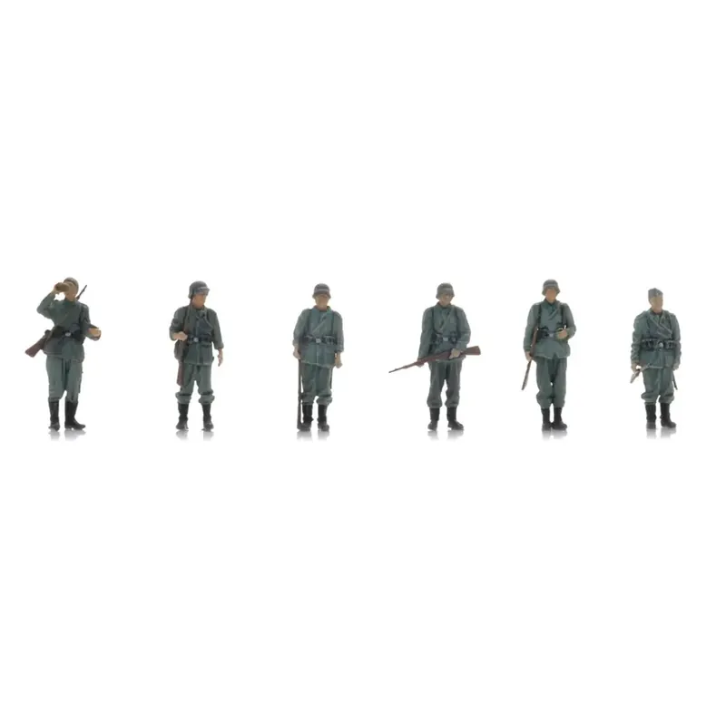 Dernier Modèle Infanterie de la Wehrmacht en attente de transport - 6 personnages - ARTITEC 5720009 - 1/72