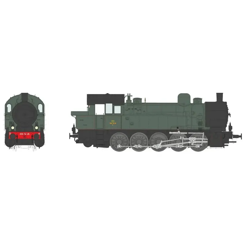 Locomotive à Vapeur Ex-T16.1 Allemande SNCF 050 TA 28 Sud-Est - REE MODÈLES MBE-006 - HO 1/87 - SNCF - EP III - Digital Sound Fumigène - DCC/AC Nouvelle Collection