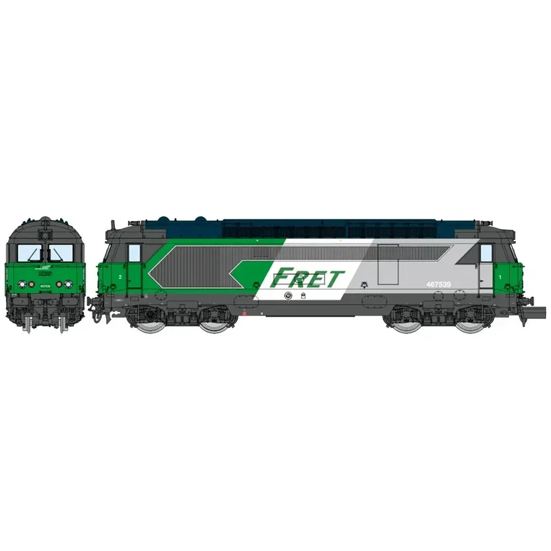 Locomotive diesel BB 67539 - NEVERS livrée FRET - Ree Modèles NW336 - SNCF - N 1/160 - EP. V-VI - Analogique - 2R Offre Limitée
