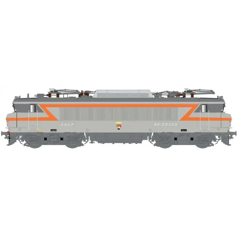 Locomotive électrique BB 22356, livrée gris béton/orange, blason Lorient, Rennes - LS Models 11105 - HO 1/87 - SNCF - Ep IV - Analogique - 2R Jusqu'à Épuisement Des Stocks