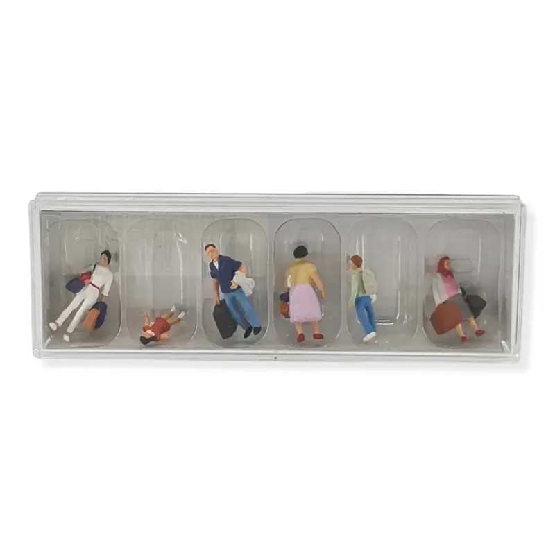 Affaire À Saisir Lot de 6 voyageurs avec bagages PREISER 10784 - HO 1/87