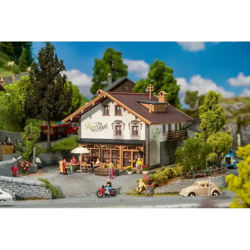 Maison Alpine + Café - 150x130x112mm - Faller 191836 - EP. IV - HO 1/87 Acheter En Ligne