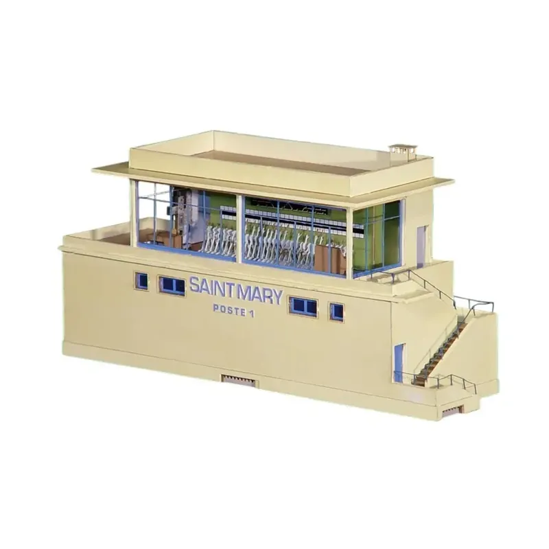 Certifié Poste d‘Aiguillage Béton SNCF 31 Leviers - Régions et Compagnies POS001 - HO 1/87
