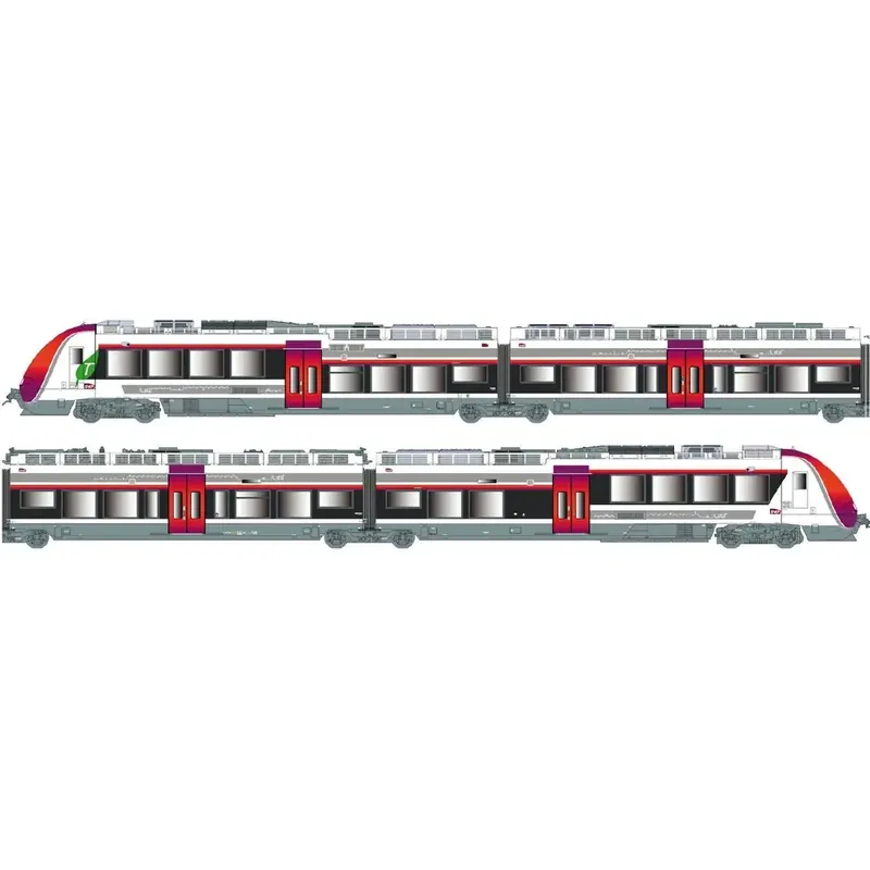 Commander Maintenant Rame automotrice AGC B82681/82682 Ls Models 10566 - 3R - HO 1/87 - SNCF - EP V / VI