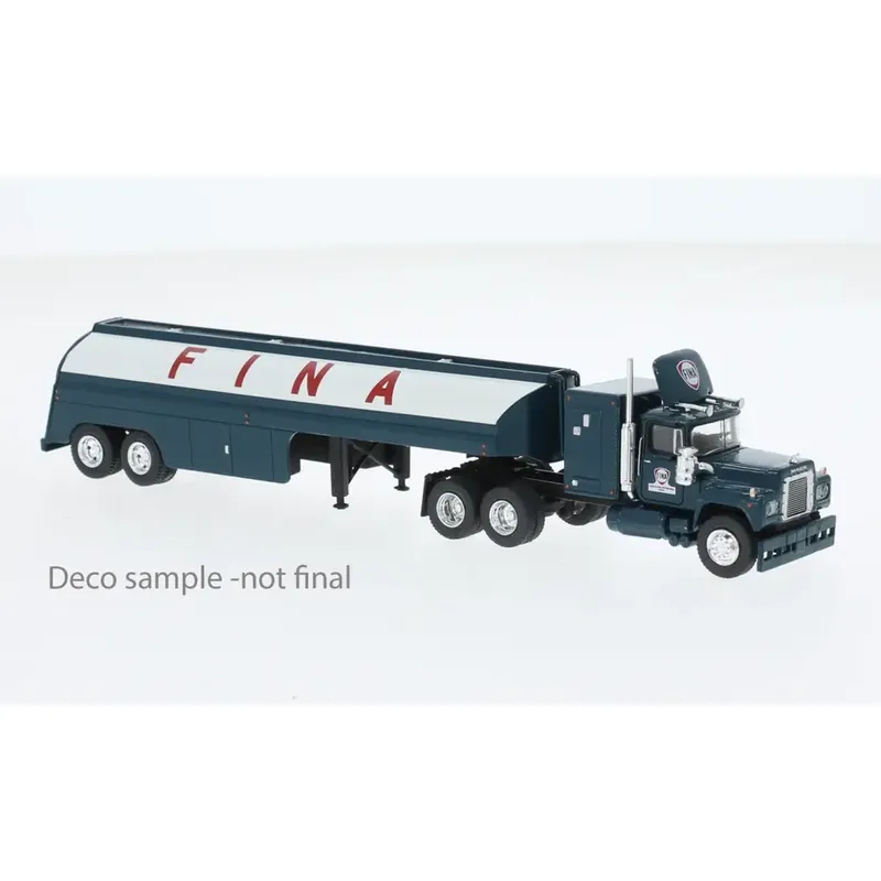 Réduction Semi remorque citerne Mack RS 700, Fina, 1966 - Brekina 85810 - HO 1/87