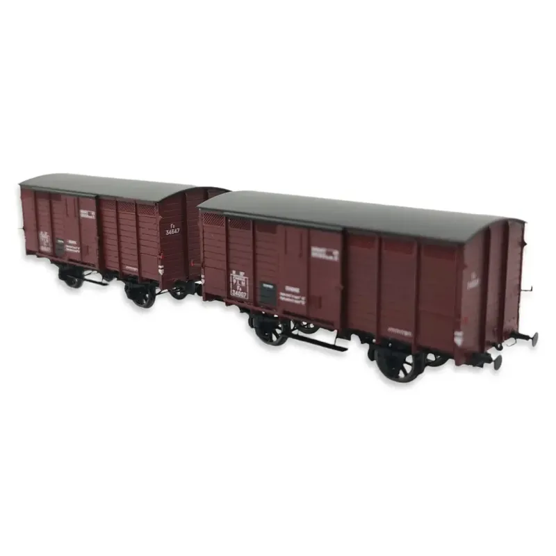 Top Vente Set 2 Wagons primeurs ex-10T Type 2 REE Modèles WB743 - HO 1/87 - PLM - EP II