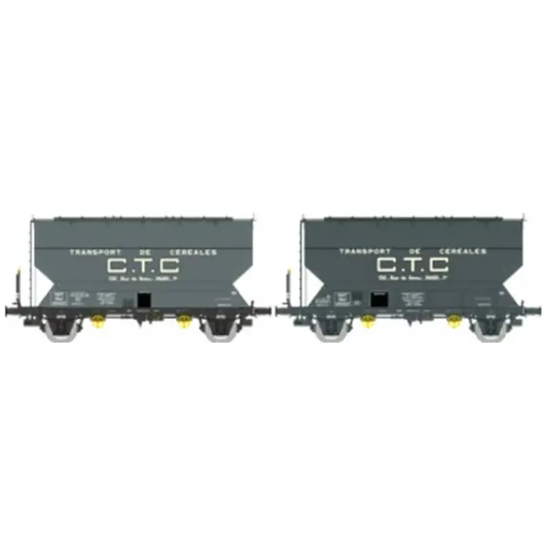 Bon Marché Set de 2 wagons céréaliers FAUVET-GIREL « CTC » - Ree Modèles WB887 - HO 1/87 - SNCF - Ep III - 2R