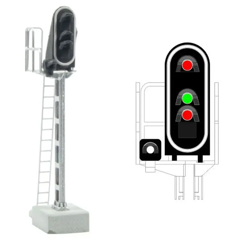 Signal 4 feux LED - Rouge/vert/rouge/blanc - MAFEN 413204 SNCF - N 1/160 Expédié Aujourd'hui