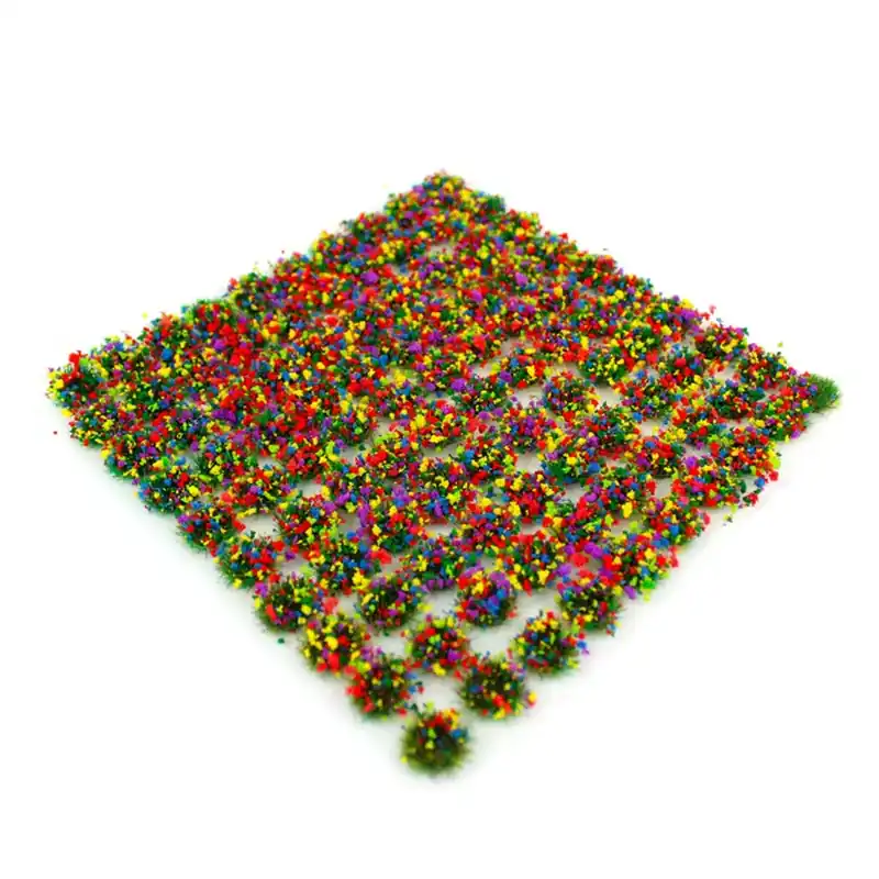 Authentique Touffes d‘herbe statique autocollantes "fleurs mixtes" 4 mm - WWSCENICS SGTMIX04 - lot de 100