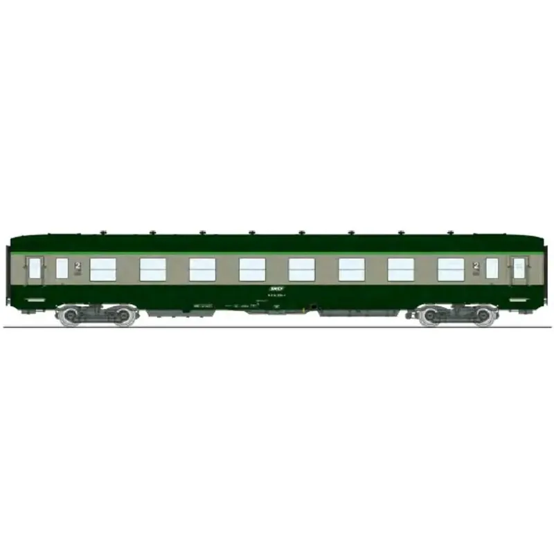 Seulement Aujourd'hui Une voiture DEV B8 ex-A8 U53 vert REE MODELES VB398 - SNCF - HO 1/87 - Ep IV/V