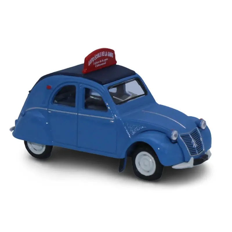 Promotion Saisonnière Véhicule Citroën 2CV AZLP 1958 "Auto École de la gare" SAI 6021 - HO 1/87 - EP III
