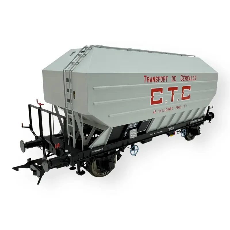 Wagon céréalier B. Richard CTC gris clair - Rail 43 433011/3 - O 1/43 - SNCF - Ep III - 2R Offre Exclusive