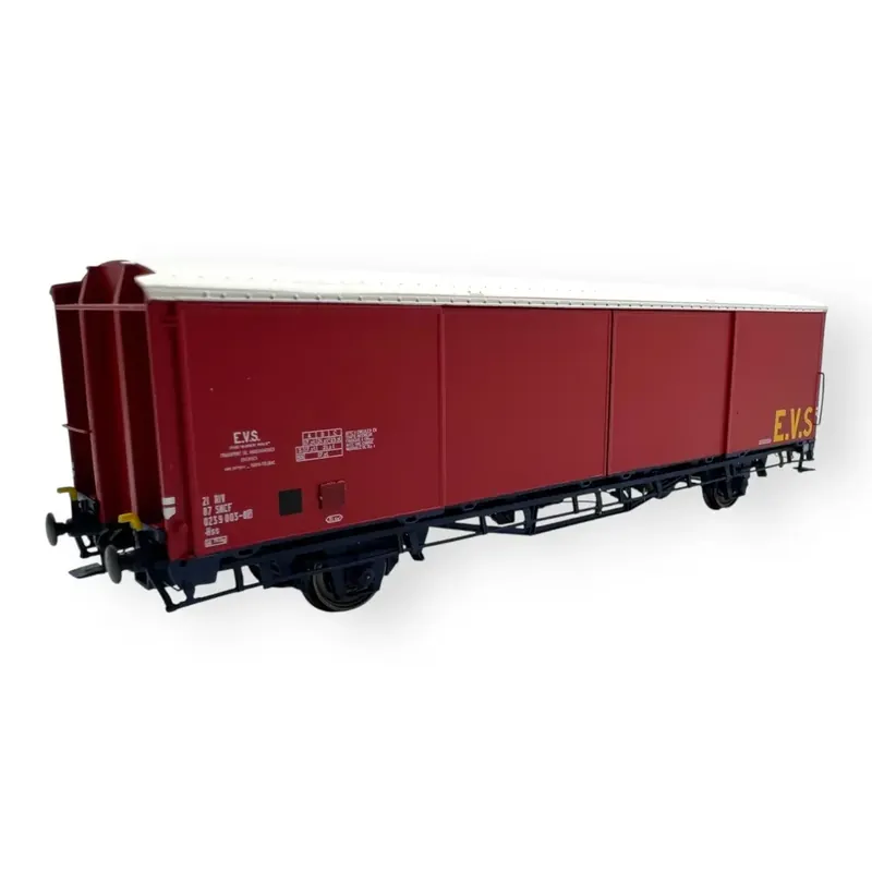 Bon Plan Wagon couvert EVS, Hss, rouge/bleu, parois planes - LS Models 30691 - HO 1/87 - SNCF - Ep IV - 2R