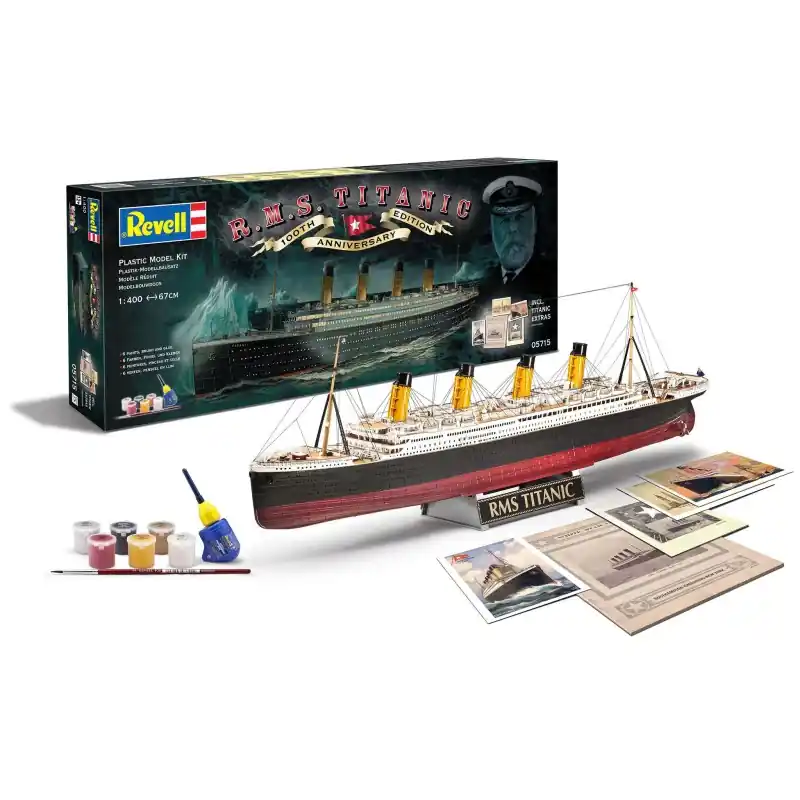 Super Prix REVELL 05715 COFFRET CADEAU 100 ANS DU TITANIC EDITION SPECIALE MAQUETTE AVEC ACCESSOIRES DE BASE 1/400