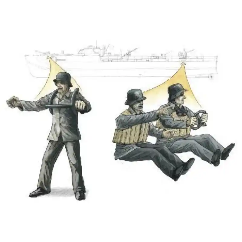 CMK 129-F72160 GERMAN DECK CREW FOR REVELL SCHNELLBOOT S-100 1/72 Usine Directe
